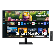 SAMSUNG Smart VA monitor 27" M5, 1920x1080, 16:9, 250cd/m2, 4ms, 2xHDMI/2xUSB/HDCP/WiFi/Bluetooth, hangszóró