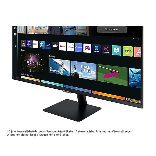 SAMSUNG SMART VA monitor 32" M5, 1920x1080, 16:9, 250cd/m2, 4ms, 2xHDMI/2xUSB/WiFi/Bluetooth, hangszóró, Fekete