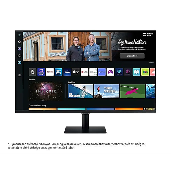 SAMSUNG SMART VA monitor 32" M5, 1920x1080, 16:9, 250cd/m2, 4ms, 2xHDMI/2xUSB/WiFi/Bluetooth, hangszóró, Fekete