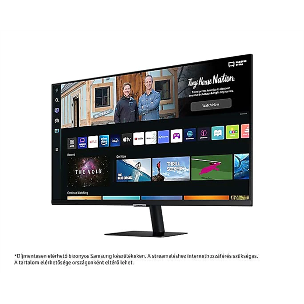 SAMSUNG SMART VA monitor 32" M5, 1920x1080, 16:9, 250cd/m2, 4ms, 2xHDMI/2xUSB/WiFi/Bluetooth, hangszóró, Fekete