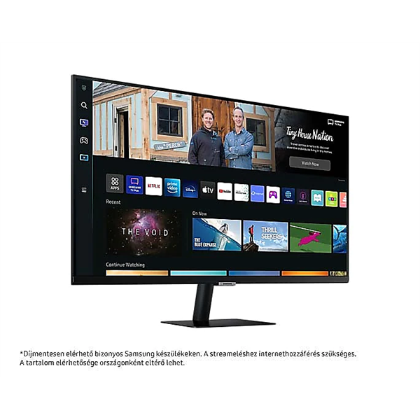 SAMSUNG SMART VA monitor 32" M5, 1920x1080, 16:9, 250cd/m2, 4ms, 2xHDMI/2xUSB/WiFi/Bluetooth, hangszóró, Fekete