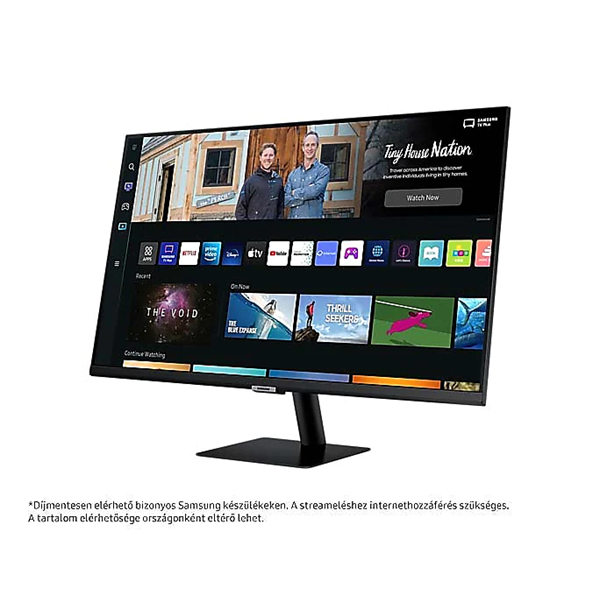 SAMSUNG SMART VA monitor 32" M5, 1920x1080, 16:9, 250cd/m2, 4ms, 2xHDMI/2xUSB/WiFi/Bluetooth, hangszóró, Fekete