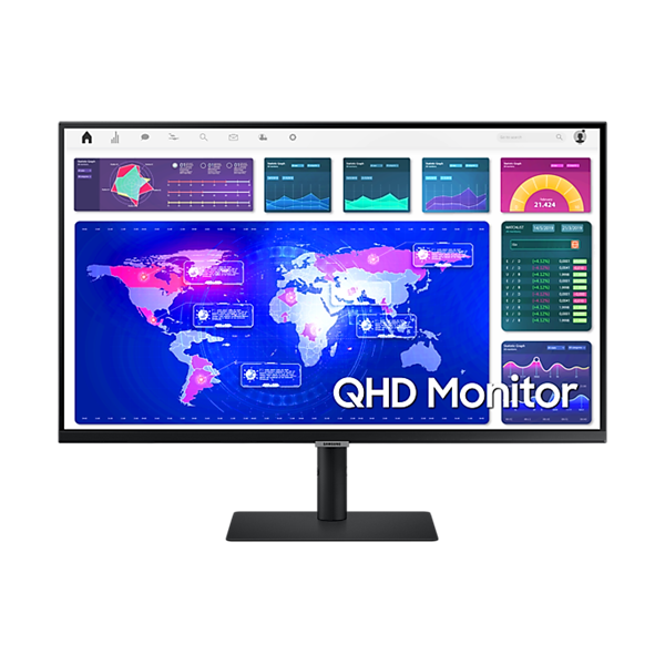 SAMSUNG VA monitor 32" S60A, 2560x1440, 16:9, 300cd/m2, 5ms, DisplayPort/HDMI/4xUSB, Pivot