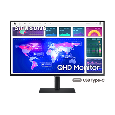 SAMSUNG VA monitor 32" S60UA, 2560x1440, 16:9, 300cd/m2, 5ms, DisplayPort/HDMI/3xUSB/USB-C, Pivot