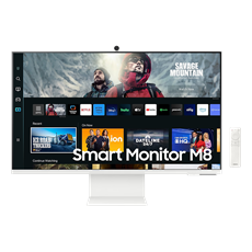 SAMSUNG Smart VA monitor 27" M80C, 3840x2160, 16:9, 400cd/m2, 4ms, HDMI/2xUSB/USB-C/WiFi/BT, Pivot, hangszóró&kamera