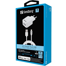 SANDBERG 230V-os töltő, AC Charger EU Lightning 2.4A