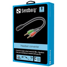 SANDBERG Audio adapter, Headset converter(mobile) > PC