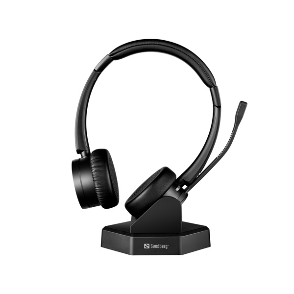 SANDBERG Fejhallgató mikrofonnal, Bluetooth Office Headset Pro+, Fekete