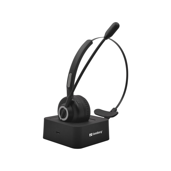 SANDBERG Fejhallgató mikrofonnal, Bluetooth Office Headset Pro, Fekete