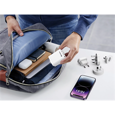 SANDBERG Hálózati töltő, 3 in 1 travel charger USB C/A 65W