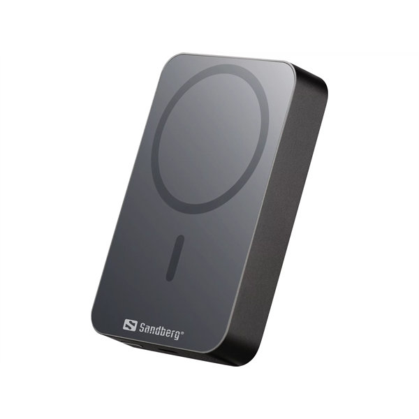 SANDBERG Hordozható akkumulátor, Mag Wireless Powerbank 10000 ALU
