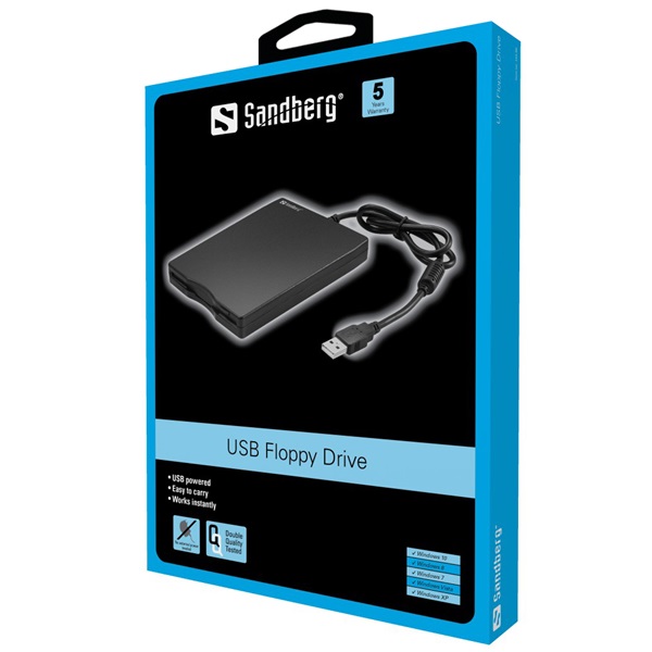 SANDBERG Külső meghajtó, USB Floppy Drive