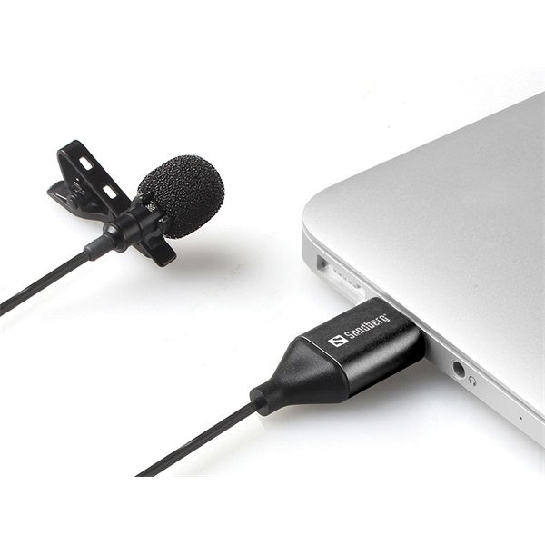 SANDBERG Mikrofon, Streamer USB Clip Microphone