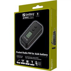 SANDBERG Rádió, Pocket Radio FM for AAA battery