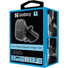 SANDBERG Tartó és állvány, In Car Wireless Magnetic Charger 15W