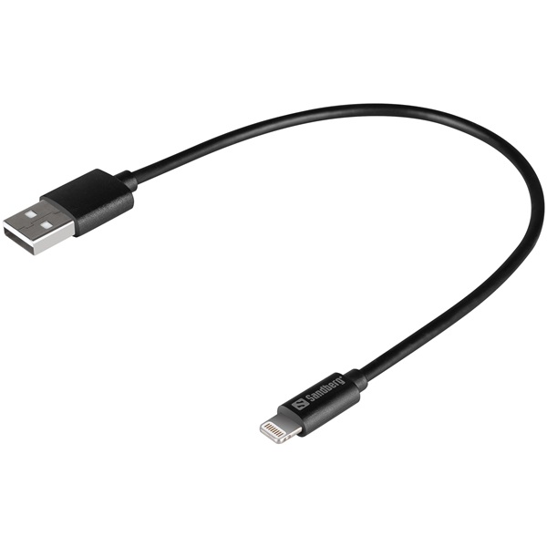 SANDBERG Töltőkábel, USB>Lightning MFI 0.2m Black