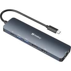 SANDBERG USB-C dokkoló, USB-C 8K Display Dock