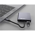 SANDBERG USB-C dokkol&#243;, USB-C Dock 2xHDMI+USB+PD