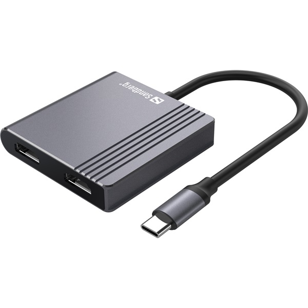 SANDBERG USB-C dokkoló, USB-C Dock 2xHDMI+USB+PD