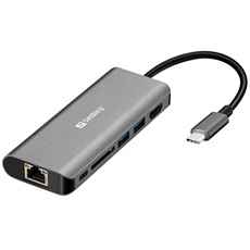 SANDBERG USB-C dokkoló, USB-C Dock HDMI+LAN+SD+USB100W
