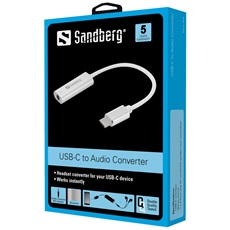 SANDBERG USB-C tartozék, USB-C Audio Adapter