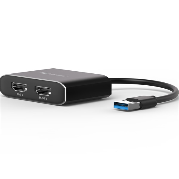 SANDBERG USB-adapter, USB 3.0 to 2xHDMI Link