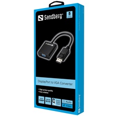 SANDBERG Kijelző konverter, Adapter DisplayPort>VGA