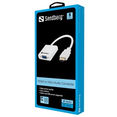 SANDBERG Kijelző konverter, HDMI to VGA+Audio Converter