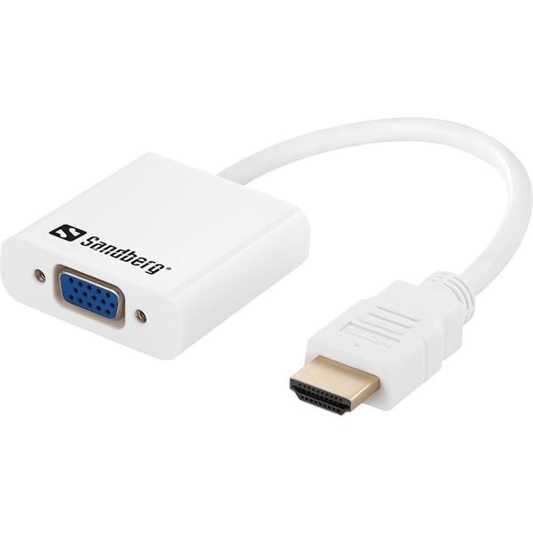 SANDBERG Kijelző konverter, HDMI to VGA+Audio Converter