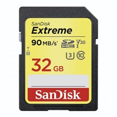 SANDISK 173355, SDHC EXTREME KÁRTYA 32GB, 90MB/S, CL10, V30