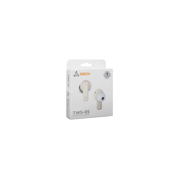 SBOX EB-TWS05-BE IN-EAR BT FÜLHALLGATÓ + MIKROFON bézs