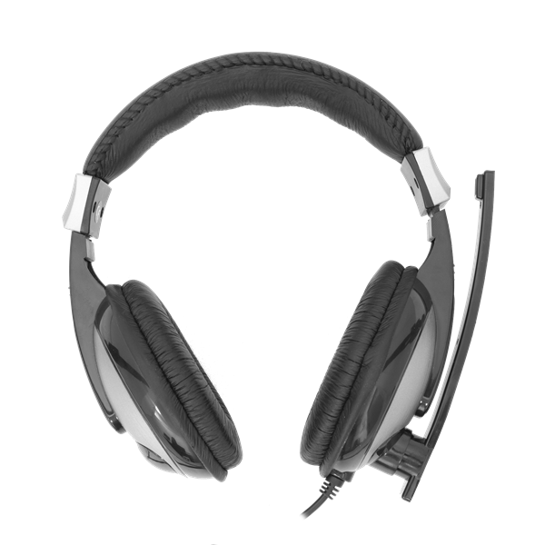 SBOX Fejhallgató, HEADSET + MICROPHONE, Black/Silver