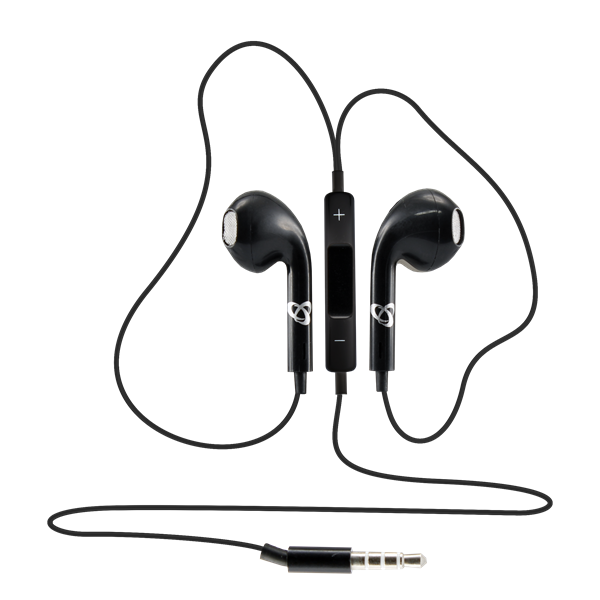 SBOX Füllhallgató, EARPHONES + MICROPHONE, Black