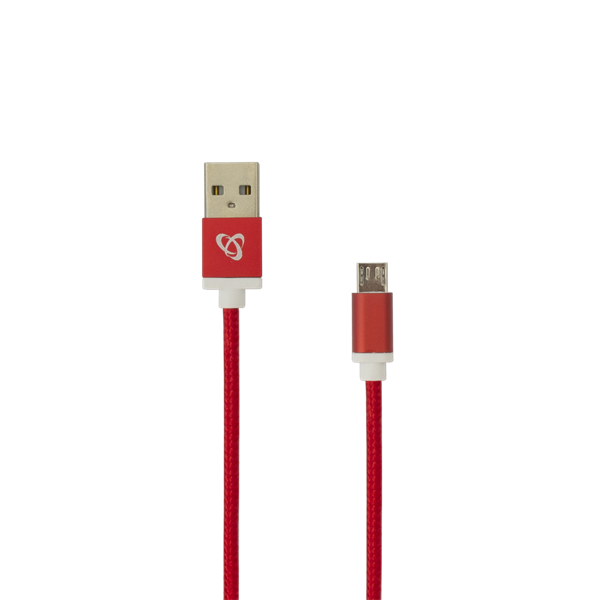 SBOX Kábel, CABLE USB A Male -> MICRO USB Male 1.5 m Red