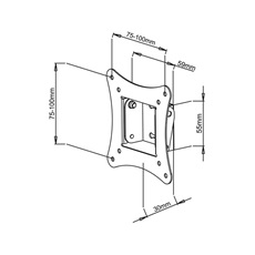 SBOX LCD-100 fali konzol dönthető, 100x100, 13"-30", max 15 kg