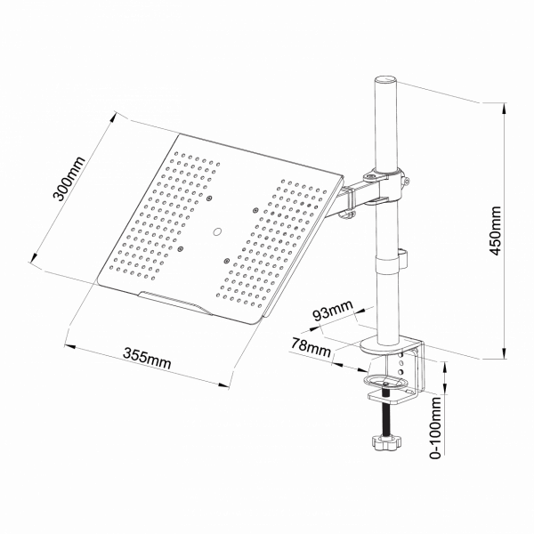 SBOX LCD-L01 Asztali laptop tartó konzol