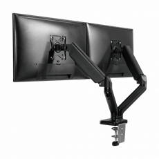 SBOX LCD-S024 Asztali dupla monitor tartó konzol, dönthető, forgatható, 13"-27", 100x100, max 6 kg