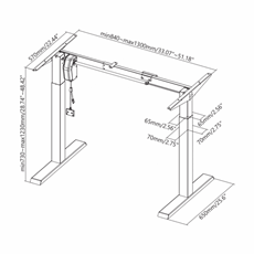 SBOX MD-622 DESK LEGS