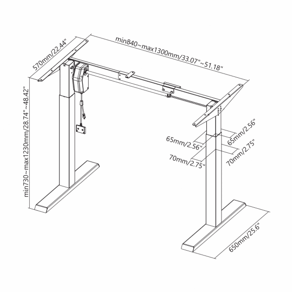 SBOX MD-622 DESK LEGS