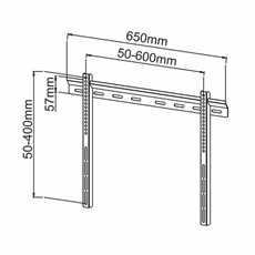 SBOX PLB-114B fali konzol, fix, 40"-70", 600x400, max 60 kg