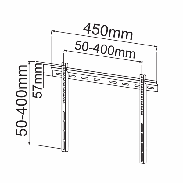 SBOX PLB-114M fali konzol, fix, 23"-55", 400x400, max 60 kg