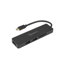 SBOX Dokkoló TCA-51, ADAPTER USB TYPE-C -> HDMI/USB-3.0/SD+TF - 5in1