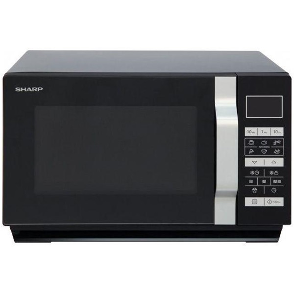 SHARP R760BK grilles mikrohullámú sütő, 23, mikro: 900W, guartz grill:1000W,  11 teljesítmény, 14 program