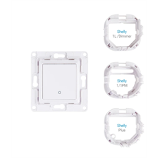 SHELLY Fali Villanykapcsoló, 1 Gombos, fehér - SHELLY WALL SWITCH 1XBTN WHITE