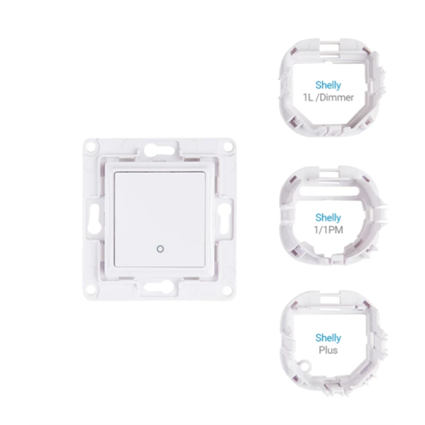 SHELLY Fali Villanykapcsoló, 1 Gombos, fehér - SHELLY WALL SWITCH 1XBTN WHITE