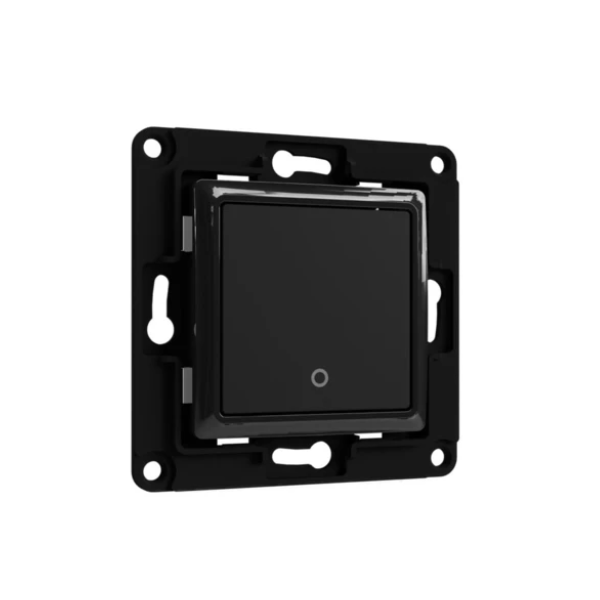SHELLY Fali Villanykapcsoló, 1 Gombos, fekete - SHELLY WALL SWITCH 1XBTN BLACK