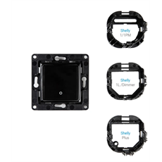 SHELLY Fali Villanykapcsoló, 1 Gombos, fekete - SHELLY WALL SWITCH 1XBTN BLACK