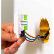 SHELLY Fali Villanykapcsoló, 1 Gombos, fekete - SHELLY WALL SWITCH 1XBTN BLACK