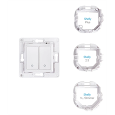 SHELLY Fali Villanykapcsoló, 2 Gombos, fehér - SHELLY WALL SWITCH 2XBTN WHITE