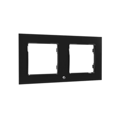 SHELLY Fali Villanykapcsoló Keret, 2-es fekete - SHELLY WALL SWITCH FRAME X2 BLACK